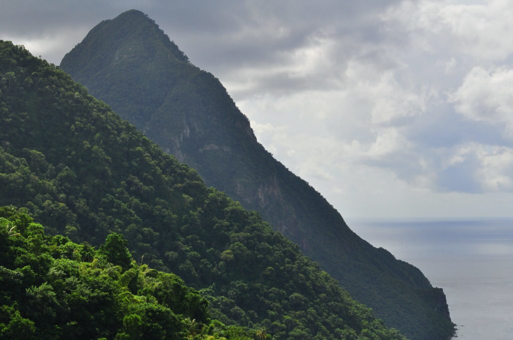 aerial photography of mountains