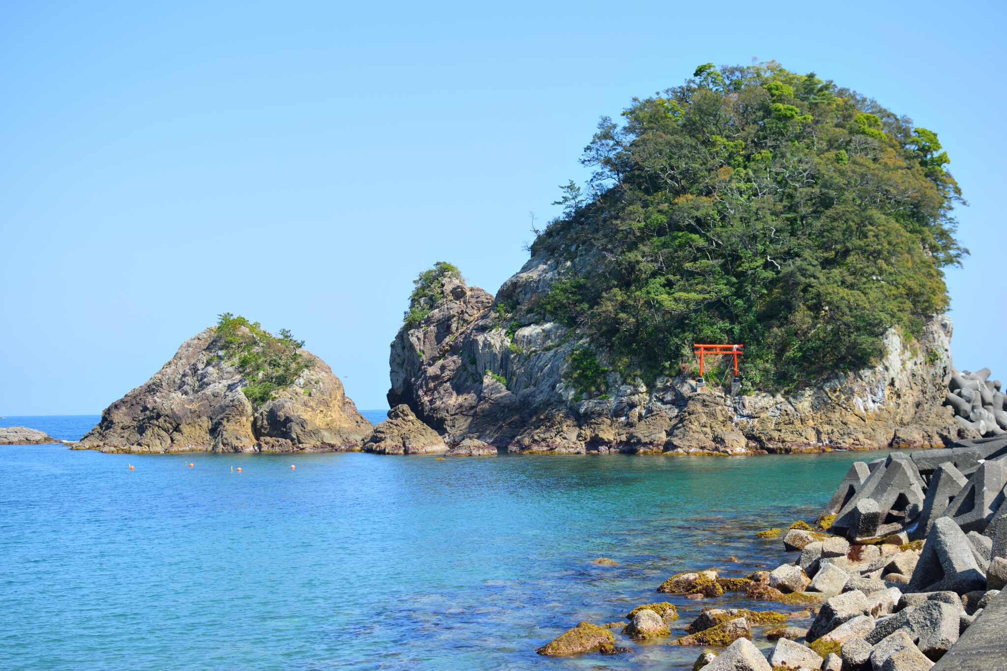 islet surrounded with trees