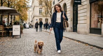 The New Standard of Radiance: Sophisticated Street Style for the Modern Minimalist and Her Puppy