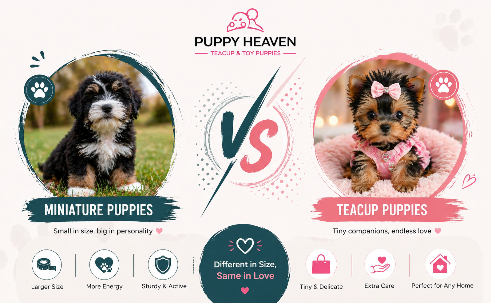 miniature puppies vs teacup puppies