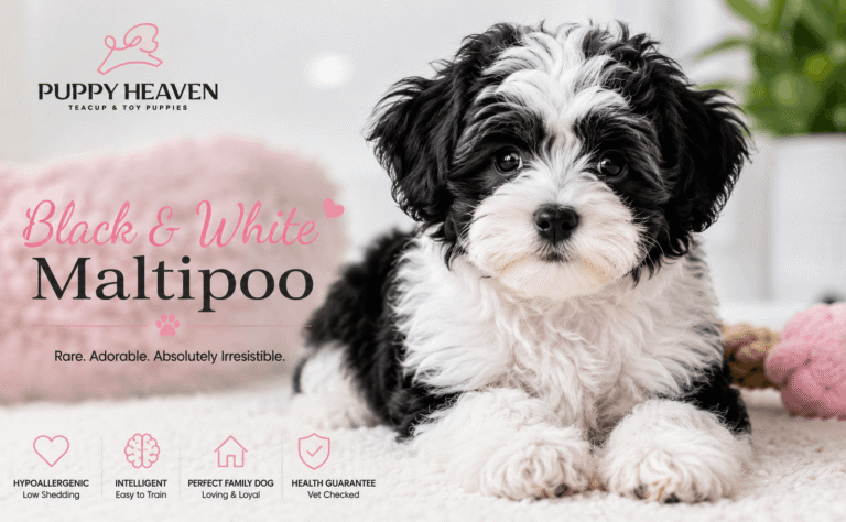 black and white Maltipoo