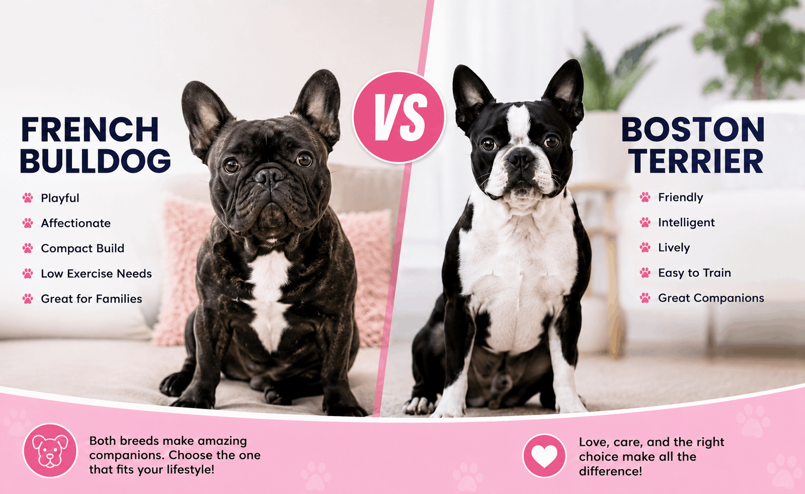 french bulldog vs boston terrier